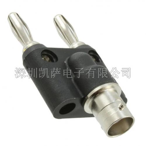 Pomona  1269 適配器連接器 BNC 母形 至 香蕉插頭，雙頭，可堆插 黑色