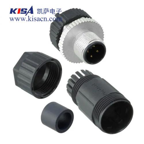 Amphenol圓形連接器組件M12A-04BMMB-SL7001